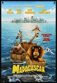 9k431 MADAGASCAR int'l DS 1sh '05 great image of African cartoon animals on beach!