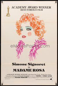9k432 MADAME ROSA 1sh '78 La vie devant soi, cool artwork of Simone Signoret, French!