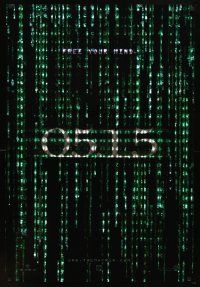 9k459 MATRIX RELOADED 05.15 style holofoil teaser 1sh '03 Keanu Reeves, Wachowski Brothers sequel!