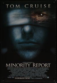 9k476 MINORITY REPORT style A advance DS 1sh '02 Steven Spielberg, Tom Cruise, Colin Farrell