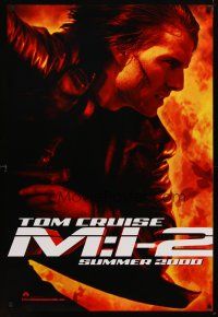 9k482 MISSION IMPOSSIBLE 2 teaser DS 1sh '00 Tom Cruise, sequel directed by John Woo!