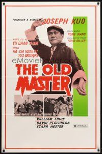 9k569 OLD MASTER 1sh '80 Yu Chan Yuan as kung fu martial arts veteran!