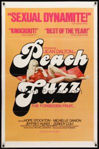 9k598 PEACH FUZZ 1sh '77 introducing sexiest Jean Dalton, the forbidden fruit!