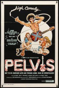 9k600 PELVIS 1sh '77 great Elvis comedy spoof, high comedy, wackiest art!