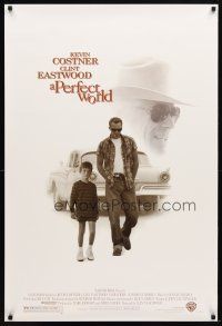 9k604 PERFECT WORLD 1sh '93 Clint Eastwood, Kevin Costner & T.J. Lowther!