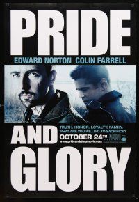 9k638 PRIDE & GLORY teaser DS 1sh '08 Colin Farrel & Edward Norton in NYC cop drama!