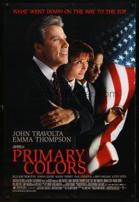 9k639 PRIMARY COLORS DS 1sh '98 John Travolta runs for President of the United States of America!