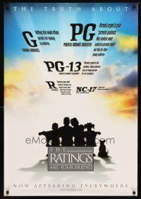 9k659 RATINGS ARE YOUR FRIEND 1sh '00 MPAA film rating informational poster!