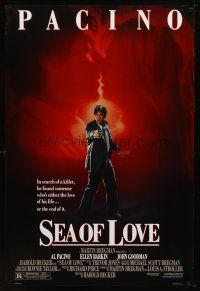 9k694 SEA OF LOVE 1sh '89 Ellen Barkin is either the love of Al Pacino's life or the end!