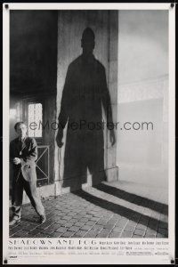 9k703 SHADOWS & FOG DS 1sh '92 cool photographic image of Woody Allen by Brian Hamill!