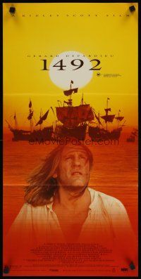 9m680 1492 CONQUEST OF PARADISE Aust daybill '92 Ridley Scott, Gerard Depardieu, cool image!