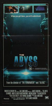9m685 ABYSS Aust daybill '89 directed by James Cameron, Ed Harris, Mary Elizabeth Mastrantonio