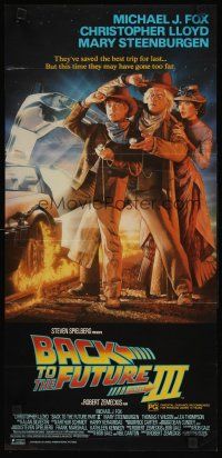 9m705 BACK TO THE FUTURE III Aust daybill '90 Michael J. Fox, Chris Lloyd, Zemeckis, Struzan art!