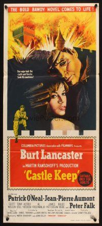 9m744 CASTLE KEEP Aust daybill '69 Burt Lancaster & sexy Astrid Heeren in World War II!