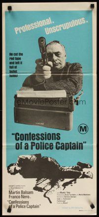 9m751 CONFESSIONS OF A POLICE CAPTAIN Aust daybill '71 Damiano Damiani, professional, unscrupulous