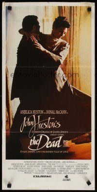 9m762 DEAD Aust daybill '87 John Huston directed, great image of Anjelica Huston dancing!
