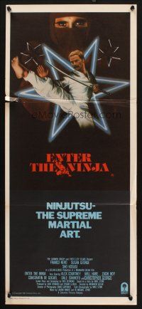 9m781 ENTER THE NINJA Aust daybill '81 human killing machines, Franco Nero, cool ninja image!