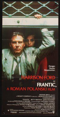 9m819 FRANTIC Aust daybill '88 Harrison Ford & Emmanuelle Seigner, directed by Roman Polanski!