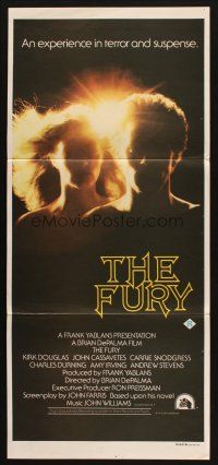 9m824 FURY Aust daybill '78 Brian De Palma, Kirk Douglas, an experience in terror & suspense!