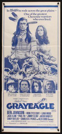 9m848 GRAYEAGLE Aust daybill '77 Iron Eyes Cody, Ben Johnson, Native American Indian art!