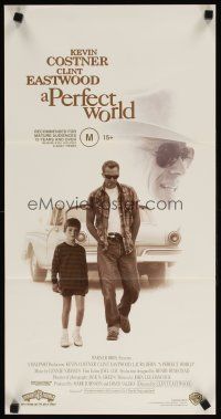 9m942 PERFECT WORLD Aust daybill '93 Clint Eastwood, Kevin Costner & T.J. Lowther!