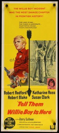 9m979 TELL THEM WILLIE BOY IS HERE Aust daybill '70 R. Redford, Katharine Ross, Indian Robert Blake