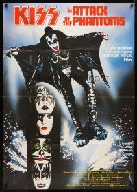 9m381 ATTACK OF THE PHANTOMS German 33x47 '78 KISS, Criss, Frehley, Gene Simmons, Paul Stanley!