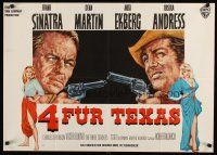 9m424 4 FOR TEXAS German '64 Charles Bronson, Frank Sinatra, Dean Martin, Ursula Andress