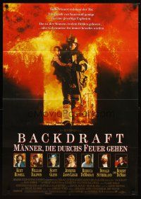 9m444 BACKDRAFT German '91 firefighter Kurt Russell in blazing fire, directed by Ron Howard!