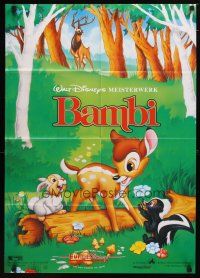 9m447 BAMBI German R90s Walt Disney cartoon deer classic, great art with Thumper & Flower!