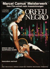 9m454 BLACK ORPHEUS German R72 Marcel Camus' Orfeu Negro, different art by Peltzer!