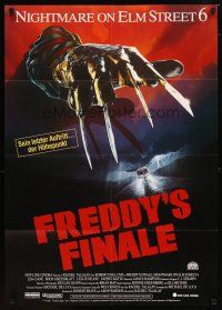 9m515 FREDDY'S DEAD German '91 cool artwork of Freddy Krueger, Freddy's Finale!