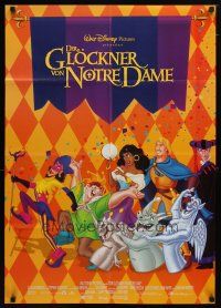 9m540 HUNCHBACK OF NOTRE DAME German '96 Walt Disney, Victor Hugo novel, cool art of cast!
