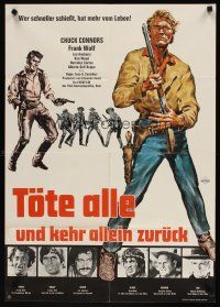 9m555 KILL THEM ALL & COME BACK ALONE German '70 artwork of Chuck Connors with gun + six top stars!