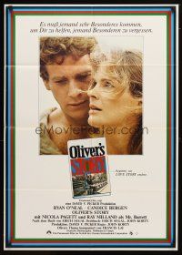9m591 OLIVER'S STORY German '78 romantic close-up of Ryan O'Neal & Candice Bergen!