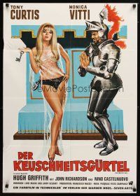 9m593 ON MY WAY TO THE CRUSADES I MET A GIRL WHO German '67 art of sexy Monica Vitti & knight!