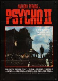 9m604 PSYCHO II German '83 Anthony Perkins as Norman Bates, cool creepy image of classic house!