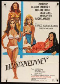 9m608 QUEENS German '67 sexiest art of Capucine, Monica Vitti, Claudia Cardinale, Raquel Welch!
