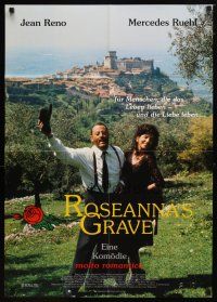 9m616 ROSEANNA'S GRAVE German '97 close-up of Jean Reno & Mercedes Ruehl in country!