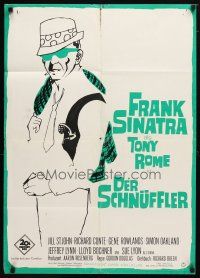 9m650 TONY ROME German '67 detective Frank Sinatra w/gun & sexy near-naked girl on bed!