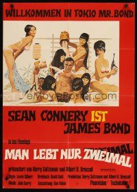 9m670 YOU ONLY LIVE TWICE German R70s art of Sean Connery as James Bond by Robert McGinnis!