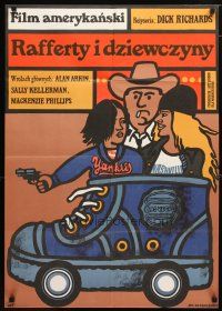 9m313 RAFFERTY & THE GOLD DUST TWINS Polish 23x33 '76 Alan Arkin, Sally Kellerman, Mlodozeniec art