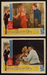 9p868 COME ON 2 LCs '56 Sterling Hayden, border art of very sexy bad girl Anne Baxter!