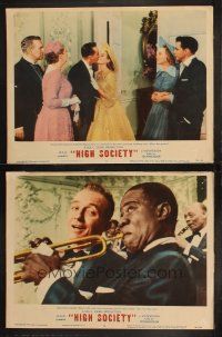 9p902 HIGH SOCIETY 2 LCs '56 Frank Sinatra, Bing Crosby, Grace Kelly & Louis Armstrong!