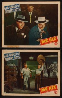 9p938 MR HEX 2 LCs '46 Leo Gorcey, Huntz Hall, the Bowery Boys, wacky one-handed barrel lift!