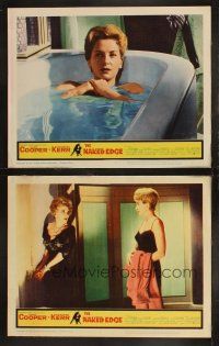 9p941 NAKED EDGE 2 LCs '61 Deborah Kerr naked in bathtub & w/ Hermione Gingold, Michael Anderson!