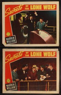 9p965 SECRETS OF THE LONE WOLF 2 LCs '41 Warren William gives lessons in larceny, Eric Blore!