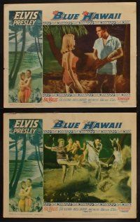 9p065 BLUE HAWAII 8 LCs '61 Elvis Presley, Joan Blackman, Angela Lansbury, rock 'n' roll island!
