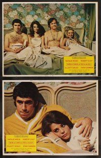 9p066 BOB & CAROL & TED & ALICE 8 LCs '69 Natalie Wood, Elliott Gould, sexy Dyan Cannon, Robert Culp