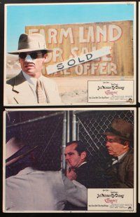 9p092 CHINATOWN 8 LCs '74 Jack Nicholson & Faye Dunaway in Roman Polanski film noir classic!
